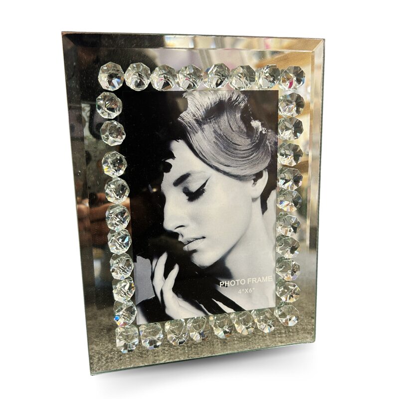 Glass 5 x 7 Photo Frame with Diamond