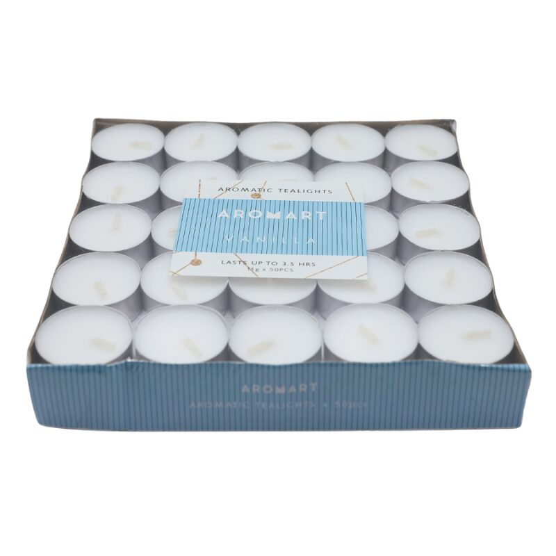 Aromart Tealight Candles 50Pcs – Vanilla