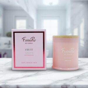 Alternative view of Fumare Scented Glass Candle With Nature Bamboo Lid - Fruit Shake