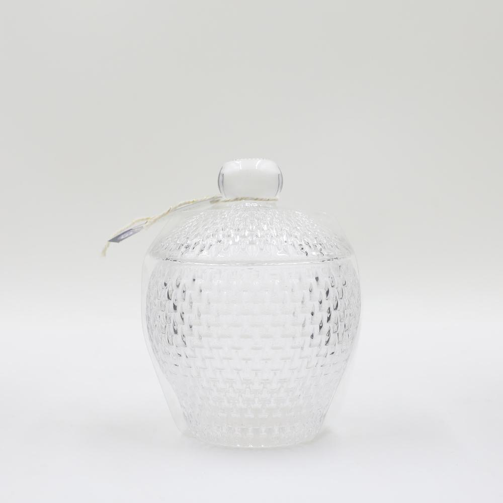 Glass Jar Candle Holder with Lid - Clear
