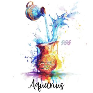 Alternative view of Designed Zodiac Stainless Vacuum Insulated Drinking Bottle 500ml - Aquarius