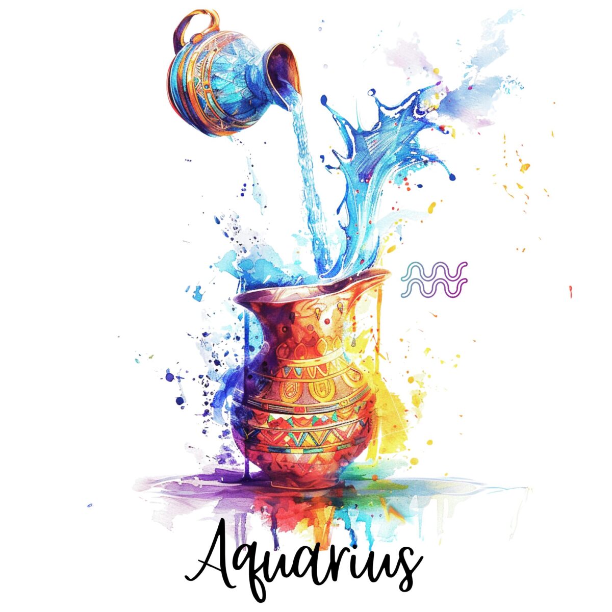 Designed Zodiac Ceramic Mug 315ml – Aquarius - Image 5