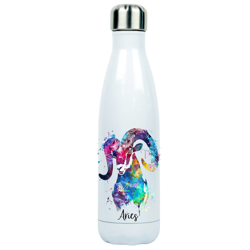 Designed Zodiac Stainless Vacuum Insulated Drinking Bottle 500ml - Aries
