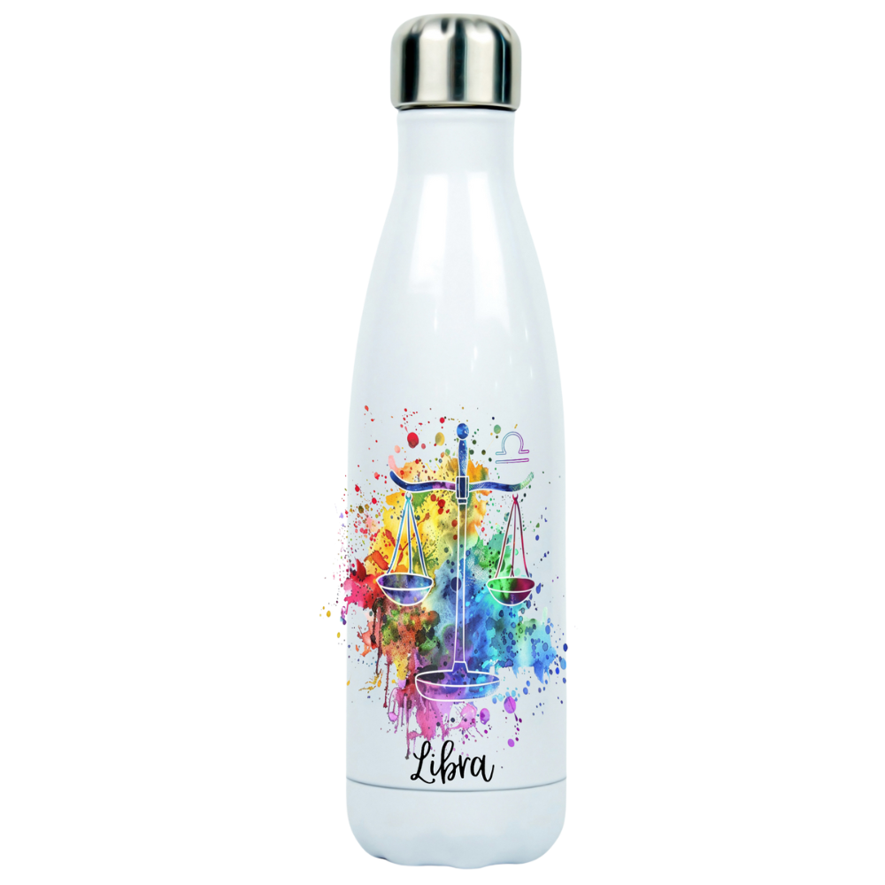 Designed Zodiac Stainless Vacuum Insulated Drinking Bottle 500ml - Libra