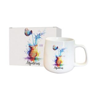 Alternative view of Designed Zodiac Ceramic Mug 315ml – Aquarius