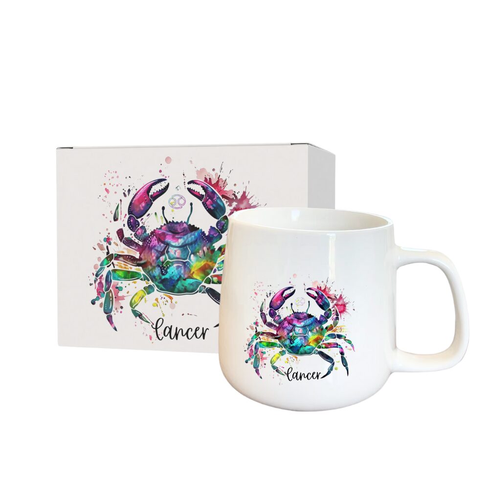 Designed Zodiac Ceramic Mug 315ml – Cancer - Image 2