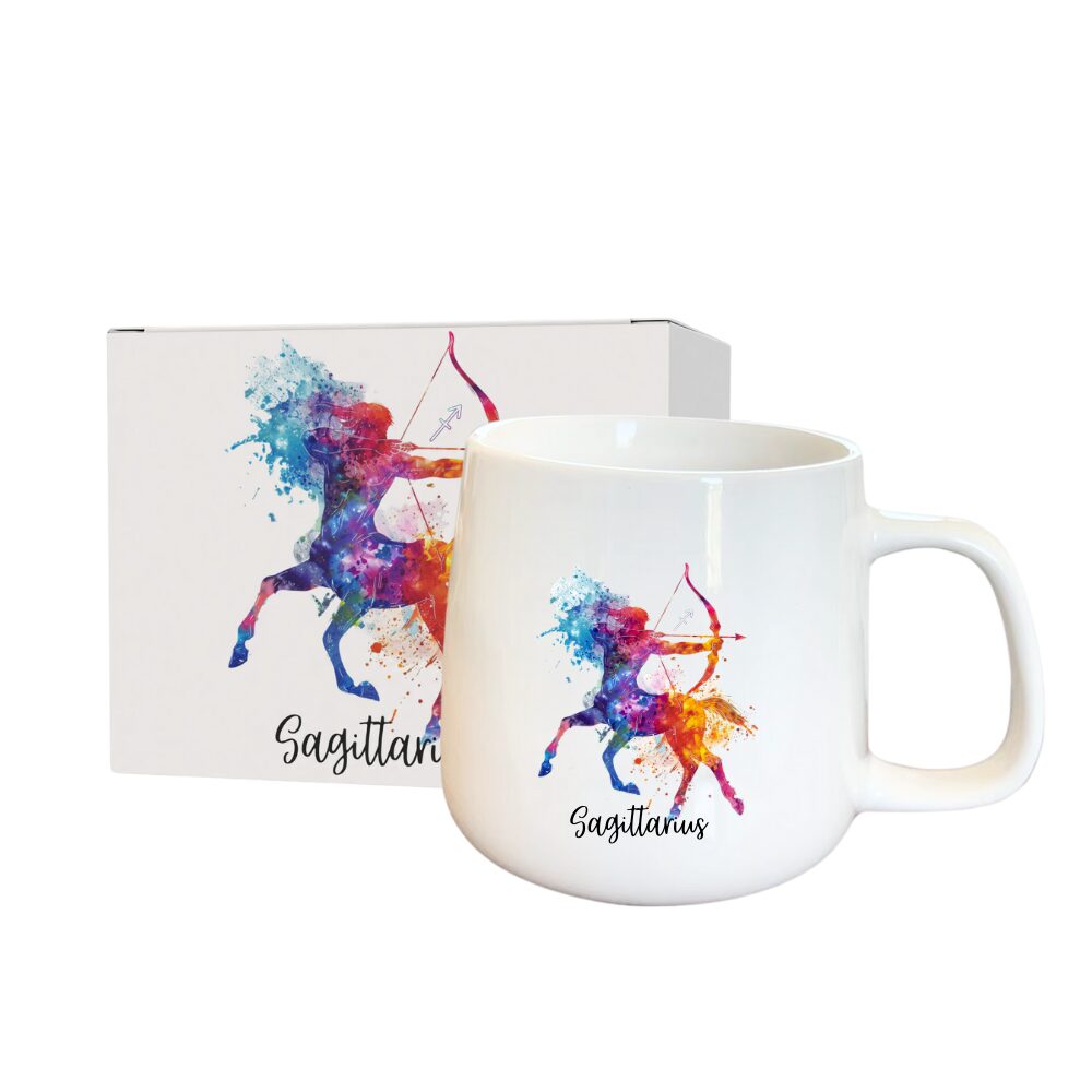 Designed Zodiac Ceramic Mug 315ml – Sagittarius - Image 2