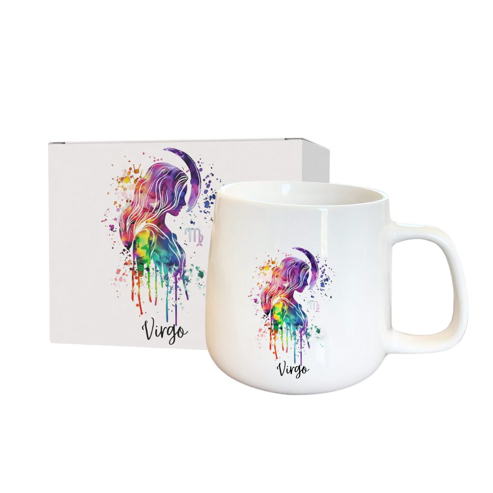 Designed Zodiac Ceramic Mug 315ml – Virgo - Image 2