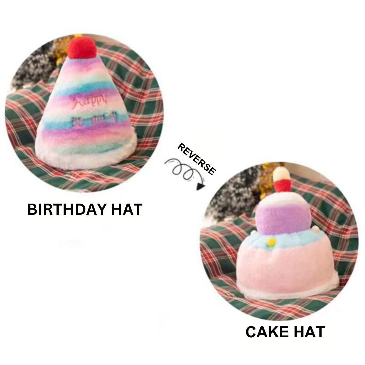 Reversible Birthday Hat - Cake Hat - Image 2