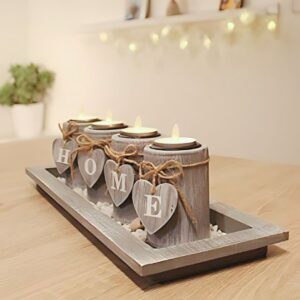 Alternative view of Tealight Wooden Holder Plate - Home