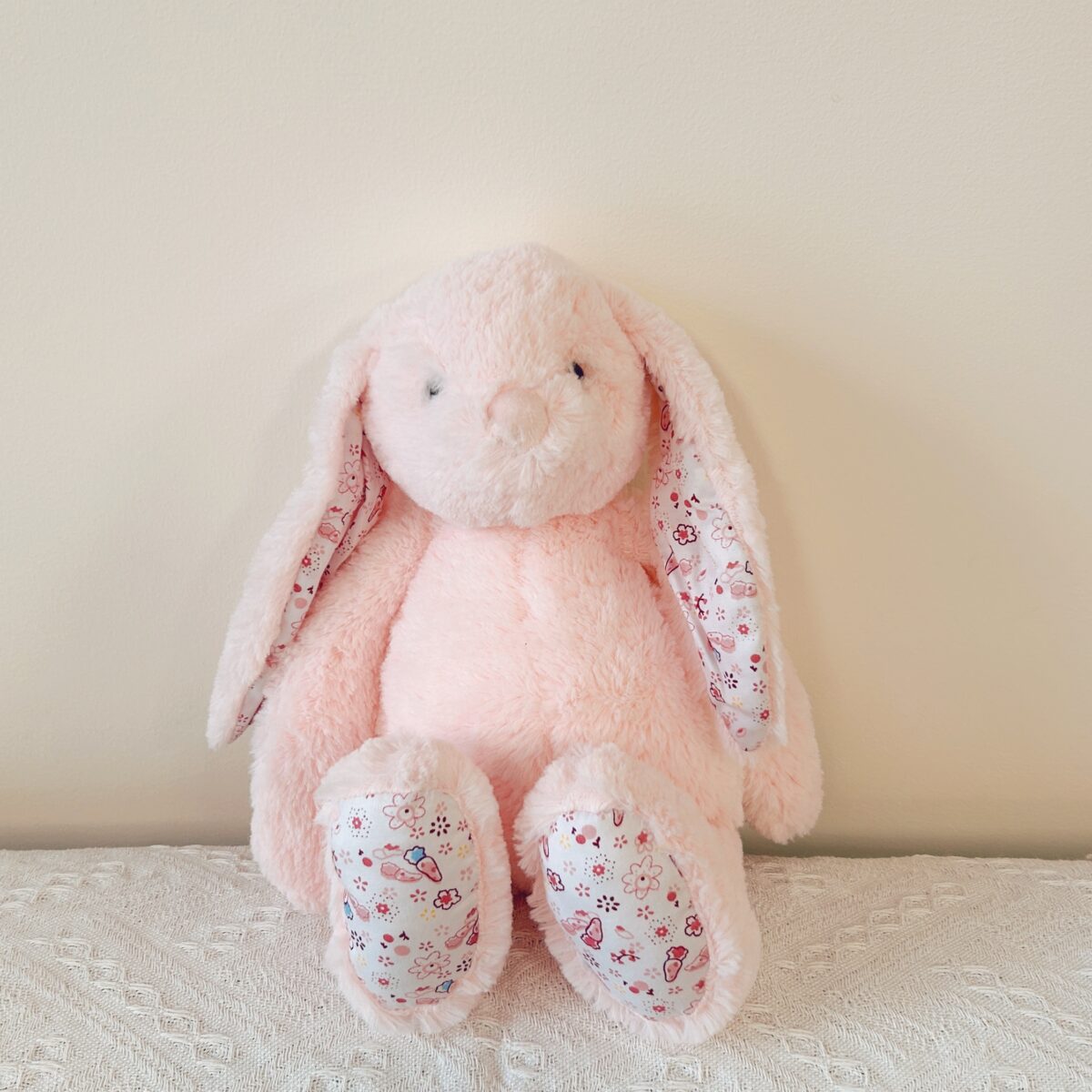 Floral Bunny Rabbit Plush Toys 38Cm - Pink/Blue/Khaki - Image 3
