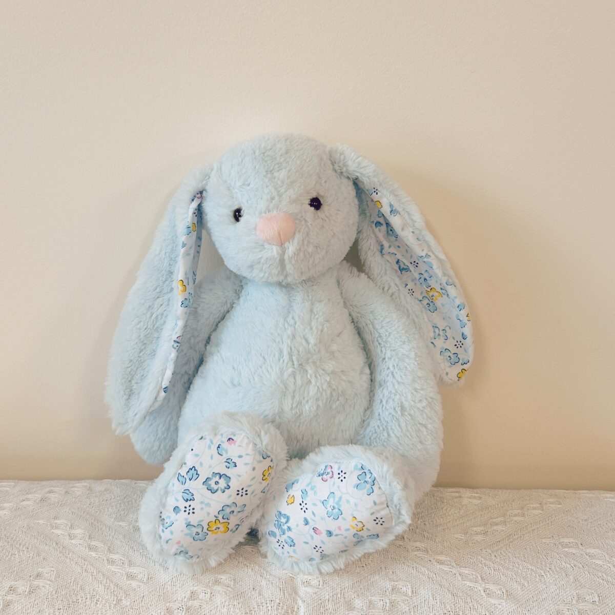 Floral Bunny Rabbit Plush Toys 38Cm - Pink/Blue/Khaki - Image 5