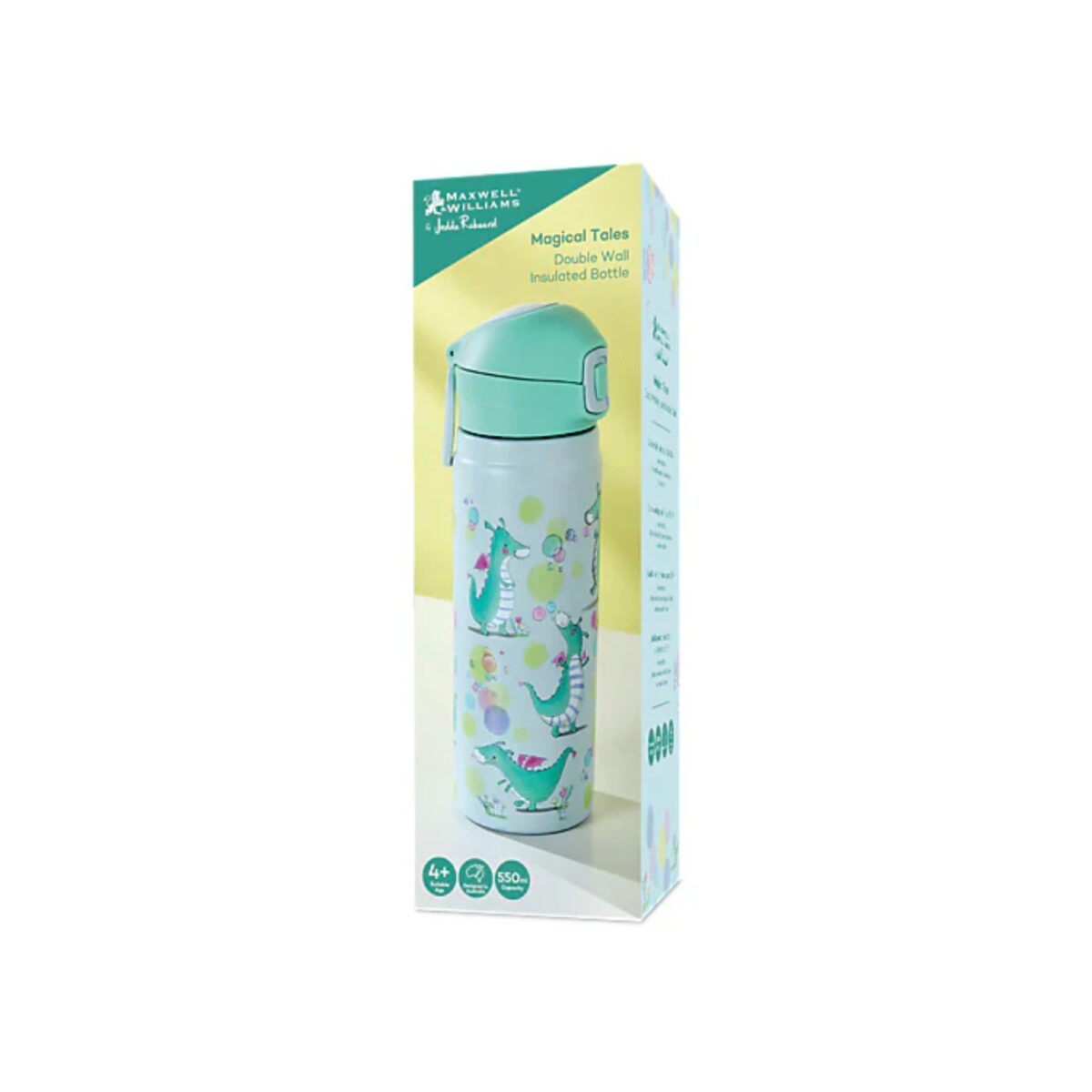 Maxwell & Williams Jedda Robaard Magical Tales Double Wall Insulated Bottle 550mL Dragon Gift Boxed - Image 3