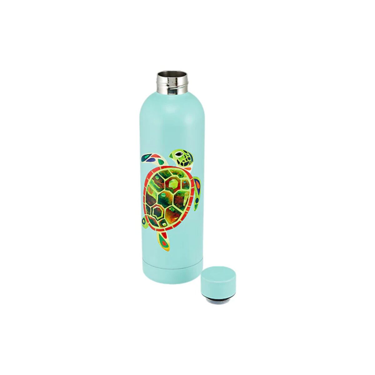Maxwell & Williams Pete Cromer Ozzie Ocean Double Wall Insulated Bottle 750mL Green Turtle Gift Boxed - Image 2