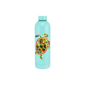 Maxwell & Williams Pete Cromer Ozzie Ocean Double Wall Insulated Bottle 750mL Green Turtle Gift Boxed