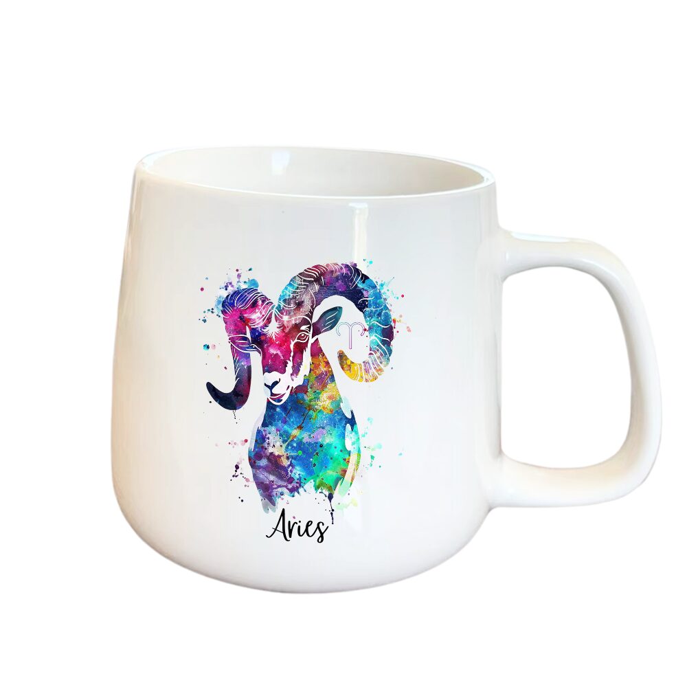 Designed Zodiac Ceramic Mug 315ml - Aries - Image 3