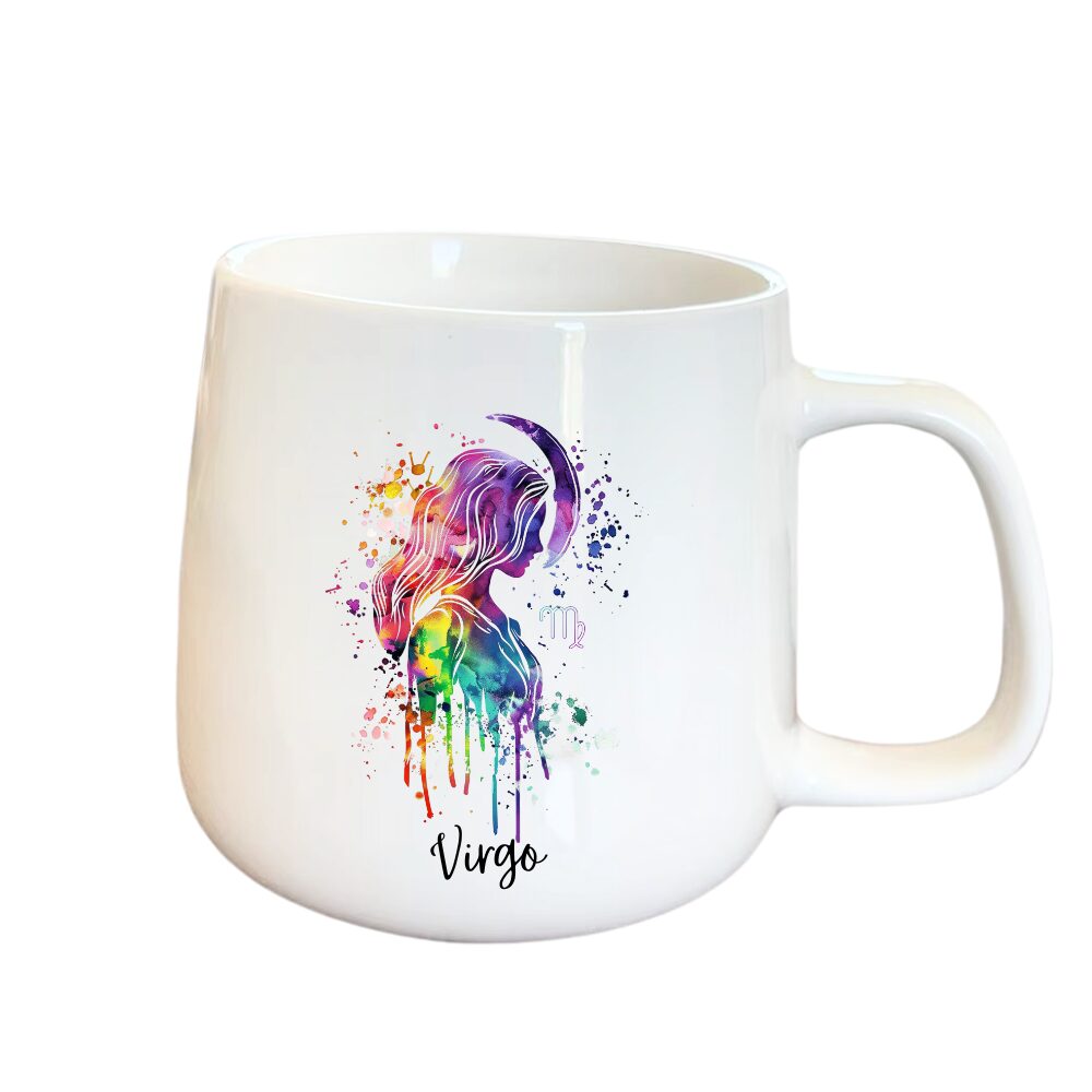 Designed Zodiac Ceramic Mug 315ml – Virgo - Image 3