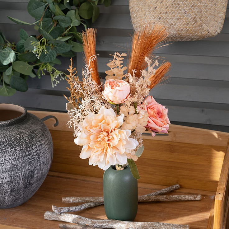 Artificial Flower Bouquet - Champagne Posy 41cm - Image 4