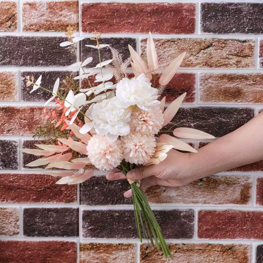 Artificial Flower Bouquet - Pinky Posy 44cm - Image 4