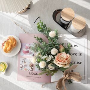 Alternative view of Artificial Flower Bouquet - Rose & Dandelion 39cm