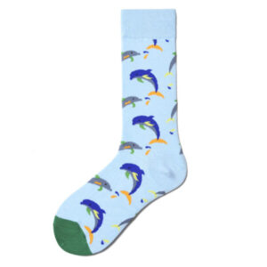 Alternative view of Paired Socks - Jumping Dolphines