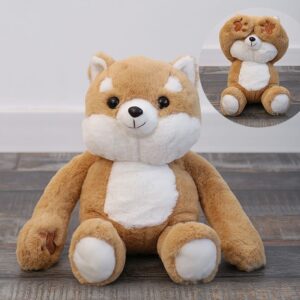 Alternative view of Soft Eye-Covering Dog Plush Toy Doll Pillow - 40cm