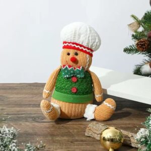Alternative view of Knitted Sitting Gingerbread Man