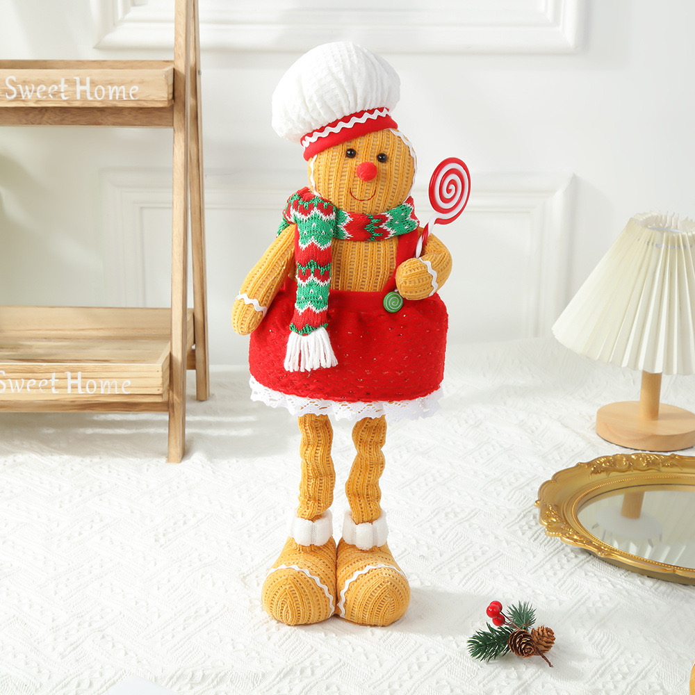 Knitted Extendable Gingerbread Man 36cm-51cm - Image 4