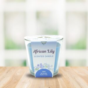 Alternative view of Aromart Glass Scented Candle – African Lily