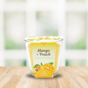 Alternative view of Aromart Glass Scented Candle – Mango & Peach