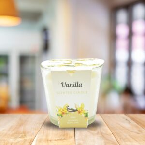 Alternative view of Aromart Glass Scented Candle – Vanilla