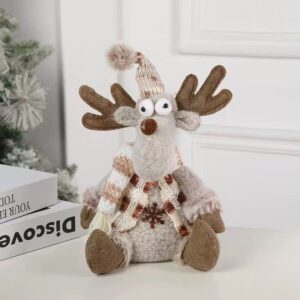 Alternative view of Christmas Santa and Reindeer Plush Decor