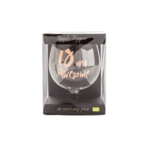 Tipple Topper Wine Glass – 18 and Awesome