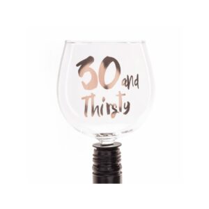 Alternative view of Tipple Topper Wine Glass – 30 and Thirsty