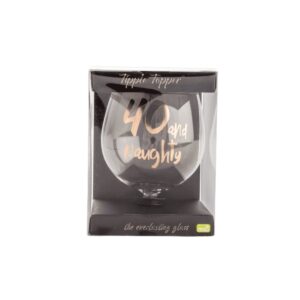 Tipple Topper Wine Glass – 40 and Naughty