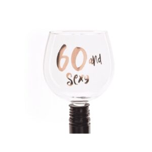 Alternative view of Tipple Topper Wine Glass – 60 and Sexy