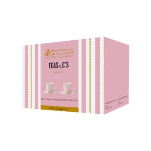Alternative view of Maxwell & Williams Teas & C’s Regency Demi Cup & Saucer Set of 2 Gift Boxed in Pink